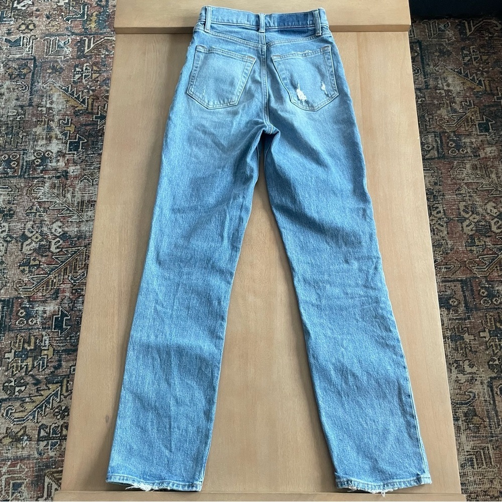 Abercrombie & Fitch Curve Love Criss Cross 90s Straight Ultra High Rise Jeans - Picture 7 of 11